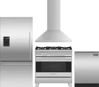 4 Piece Package Includes Refrigerator, Range, Hood And Dishwasher